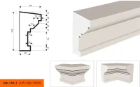 Фасадный карниз LEPNINAPLAST КВ-145/1